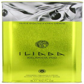 イリアダ エクストラバージン オリーブオイル 缶 3 リットル Iliada Extra Virgin Olive Oil Tin, 3 Liter