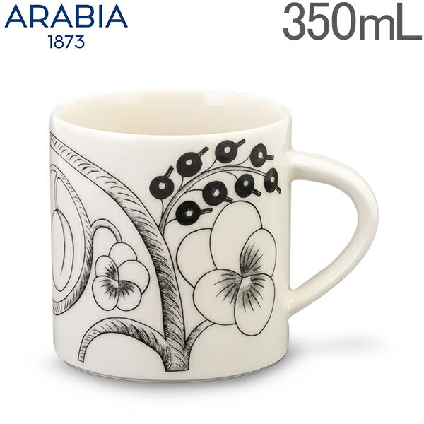 ArA Jbv ubN peBbV up 350mL 0.35L }O H  tBh k  蕨 64 1180006669-3 Arabia PARATIISI BLACK&WHITE Mug Cup