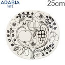 ArA M ubN peBbV up 25cm 250mm v[g I[o H  tBh k  蕨 Arabia PARATIISI BLACK&WHITE Plate oval  