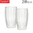 Bodum {  pB[i  uEH[OX 2Zbg 0.45L Pavina 4560-10US 4560-10 Double Wall Thermo Tall Drink Glass set of 2 NA k  