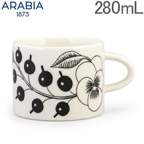 ArA Jbv ubN peBbV up 280mL 0.28L }O H  tBh k  蕨 64 1180006677-8 Arabia PARATIISI BLACK&WHITE Cup