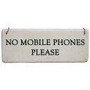 ショッピング置物 【メール便対象】 お庭のアクセントに♪ ガーデンサイン「NO MOBILE PHONES PLEASE」