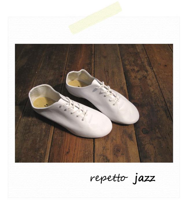 【現在庫で取扱終了の人気商品】 repetto JAZZ （ レペット　ジャズ ）　WHITE