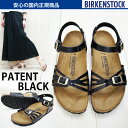 *パテント*【国内正規品】BIRKENSTOCK ビルケンシュトック BALI バリ アンクルストラップサンダル 【 BLACK パテント】 1006179 幅狭