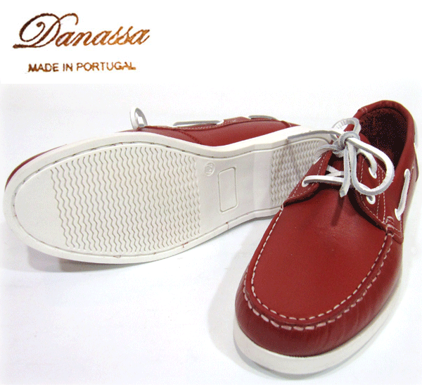 今年も入荷♪大人のマリンスタイルからカジュアルでも何でもあう　ダナッサ デッキシューズ ♪ DANASSA : ダナッサ　 DECK SHOES : デッキシューズ ( レッド　 レザー )ダナッサ レースアップ　と共に人気★