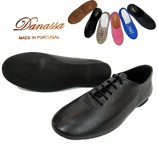 ダナッサ レースアップ　【 repetto Jazz ( レペット　ジャズ )がお好きな方にオススメ ♪】即納&予約 DANASSA JAZZ SHOES ダナッサ　ジャズ　シューズ( BLACK : ブラック )レザー　ダンスシューズ即納【安くていいもの！　ポルトガルの新鋭ブランド】ダナッサ　レースアップ★メンズ・レディース★送料・代引手数料無料