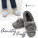 【2017秋冬】モコモコ&リボンがカワイイ emu 国内正規商品 EMU AMITY CUFF EMU AUSTRALIA ( エミュ オーストラリア ) エミュー モカシン エミュ ムートン レディース アミティー カフ 日本限定 charcoal birth シープスキン ムートン W11200