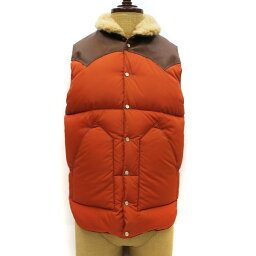 【SALE 20％オフ】 CHRISTY VEST / NYLON ボア付 Rocky Mountain Featherbed <strong>ロッキーマウンテンフェザーベッド</strong> クリスティベスト【 BRICK ブリック 】 MADE IN JAPAN　200-232-02