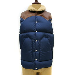 【SALE 20％オフ】 CHRISTY VEST / NYLON ボア付 Rocky Mountain Featherbed <strong>ロッキーマウンテンフェザーベッド</strong> クリスティベスト【 NAVY ネイビー 】 MADE IN JAPAN　200-232-02