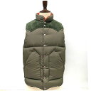 2017FW入荷分☆ DOWN VEST / NYLON 【 神戸 正規店 】ボア無し☆ Rocky Mountain Featherbed ロッキーマウンテンフェザーベッド ダウンベスト【 OLIVE/オリーブ 】ロッキーマウンテン メンズ ダウンベスト 200-172-01