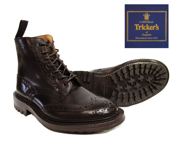 【サイズ交換1回サービス】 Tricker's トリッカーズ 　#2508 カントリーブーツカントリーブーツダブルミッドソールコマンドソール【エスプレッソバーニッシュ】