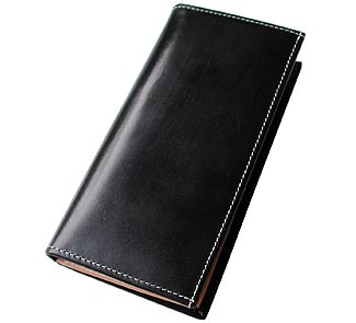 ̵Whitehouse Cox TWO TONE BRIDLE SUITS WALLET WITH COINCASEBLACK / ECRU