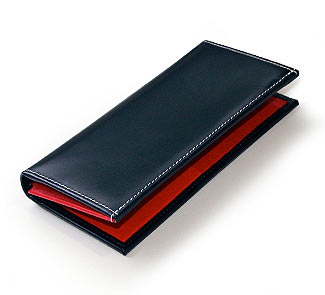 ̵Whitehouse Cox TWO TONE BRIDLE SUITS WALLET WITH COINCASENAVY / RED