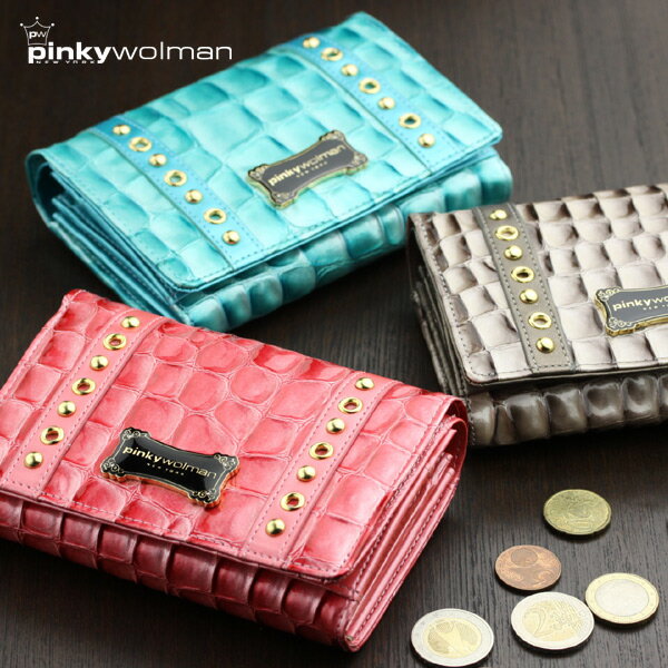 ピンキーウォルマン 「ジュディ」 折り財布（ファスナータイプ）　【pinky wolman（ピンキー・ウォルマン）】【Pinky & Dianne ピンキー＆ダイアン創設者】　
