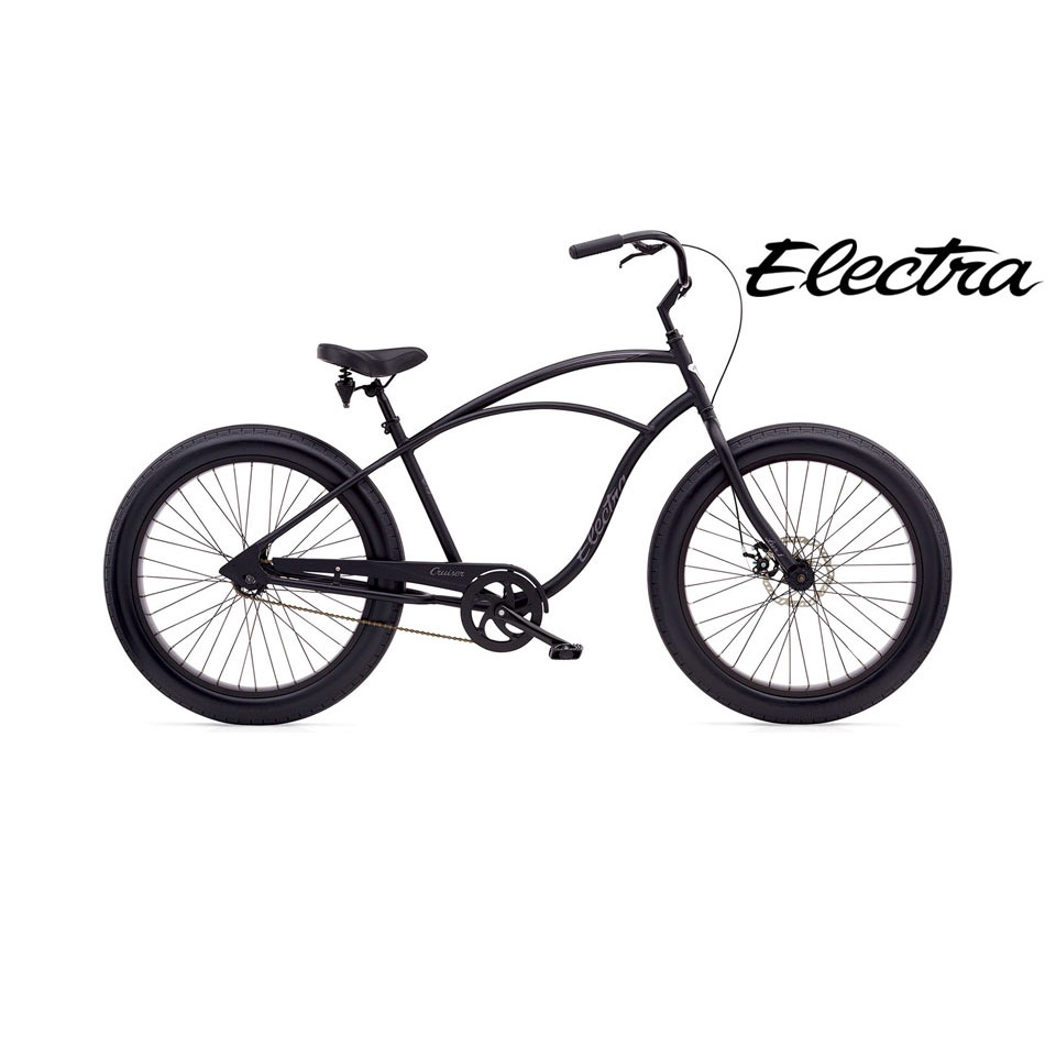 ELECTRA CRUISER LUX FAT TIRE 1 MENS/エレクトラビーチクルーザーラックスファットタイヤ 26インチ シングルギア 26” X 3.5” 自転車 ファットバイク メンズ/ Matte Blackの画像