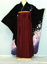 【レンタル】振袖、袴(はかま)レンタル【黒・茶・グレー系】【HF813】標準/L寸/7号/9号/11号/13号/秋のキャンペーン