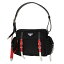【新品】 【PRADA】 プラダ ショルダーバッグ レディース ナイロン ブラック+レッド 1BD118 NEW VELA NERO+FUOCO