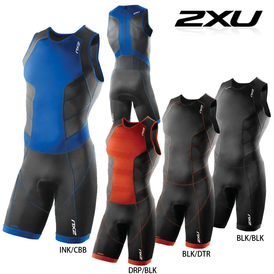 2XU メンズ Perform Rear Zip Trisuit（パフォームリアジップトラ…...:golazo:10002061