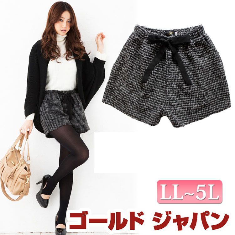 ボトムス パンツ ショートパンツ 黒blackブラック グレー シフォンの紐ベルト 前ポケット 着痩...:gold-japan:10024487