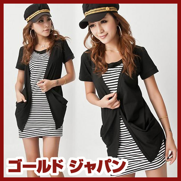 メール便可 大きいサイズ レディース 黒 ブラック ボーダー 半袖 チュニック tunic トップス カーディガン セレカジ シャツ ロング ワンピース ワンピ Lサイズ 11号 LLサイズ 13号 XL 3Lサイズ 15号 XXL 4Lサイズ 17号 XXXL L 2L LL 3L 4L 19号 着痩せ マタニティ 大きい