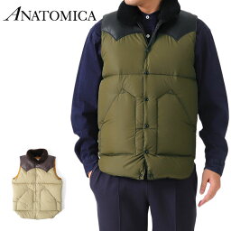 ANATOMICA × ROCKY MOUNTAIN FEATHERBED アナトミカ <strong>ロッキーマウンテン</strong> コラボ クリスティベスト <strong>ダウンベスト</strong> 530-552-21 メンズ