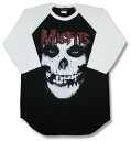 ミスフィッツ MISFITS ラグランTシャツ【七分袖】【7分袖】 【長袖】【tシャツ】【バンドTシャツ】【ロックTシャツ】【rock】【ハロウィン】メンズ/レディース/海外ライセンス製品【メール便OK】きゃりーぱみゅぱみゅ 売れ筋 バーゲン