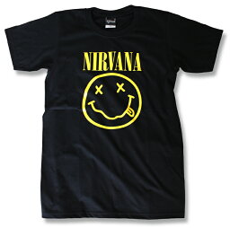 <strong>ニルバーナ</strong> ニルヴァーナ Nirvana Tシャツ ロックtシャツ バンドtシャツ メンズ レディース 半袖 ニコちゃん スマイル ロックファッション ユニセックス