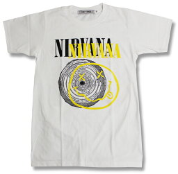 ロックTシャツ Nirvana Tシャツ <strong>ニルヴァーナ</strong> バンドTシャツ ニルバーナ スマイル ニコちゃん メンズ レディース ロックT バンドT バンT ロゴT ダンス ミュージック ファッション ROCK ホワイト 白 コットン 綿 100% 半袖 おしゃれ ユニセックス メール便OK