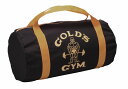 ＜復刻版＞ワークアウトに必要な荷物をコンパクトに収納【トレーニング用バッグ】GOLD'S GYM（ゴールドジム）レトロバッグ　ブラック
