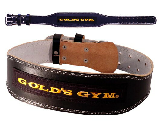 GOLD'S GYM（ゴールドジム）ブラックレザーベルト（パット付） G3367もっともベーシックなトレーニングベルト。パット付き