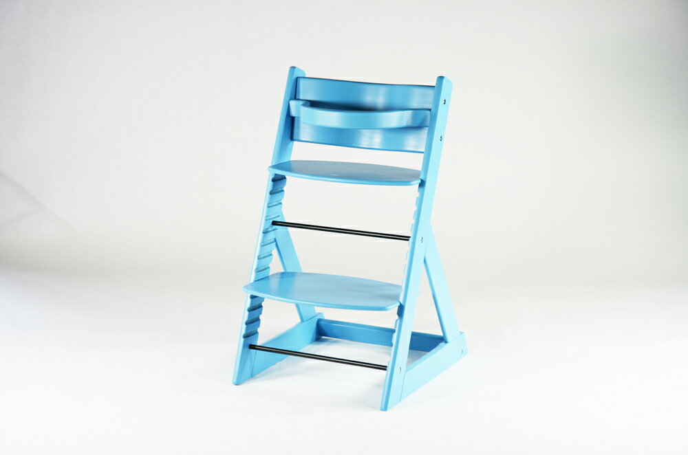 送料無料■新品■ ベビーチェア キッズチェア　木製　子供用椅子　ブルー■