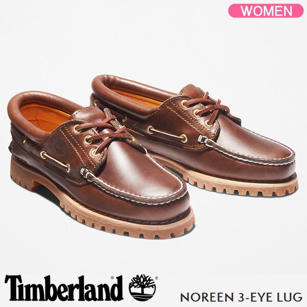 【土日祝も発送】ティンバーランド モカシン Timberland HERITAGE NOREEN 3-EYE ヘリテージ ノリーン <strong>スリーアイ</strong> ブラウン レディースシューズ 51304