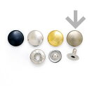 【メール便可】アンティークメッキ金具 バネホックボタンNo.5 大(外径12.6mm×高さ5.6mm)10組入【1555】