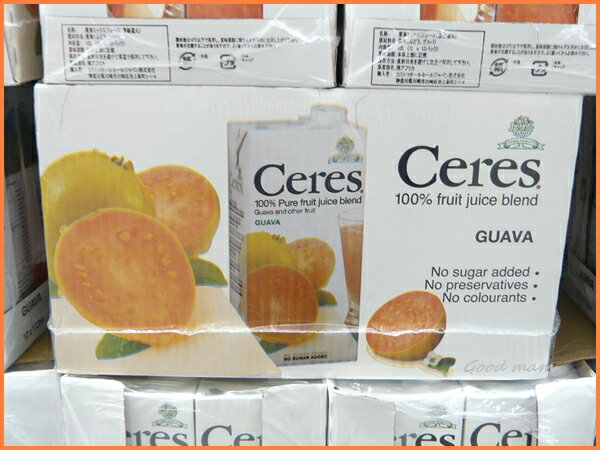 【最安値】【一番人気】セレス　グアバジュース 1リットル×12本 100% フルーツ　ブレンド 　CERES　GUAVA　100％　Frurit　Juice Blend
