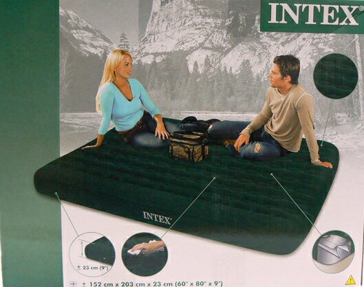 【大セール品】【INTEX】【intex-airbed】クィーンサイズ　エアベッド 【エアーベッド】 【便利なエアポンプ付】【152cm x 203cm x 23cm】 【クリスマス/誕生日プレゼント・ギフト・贈り物に】