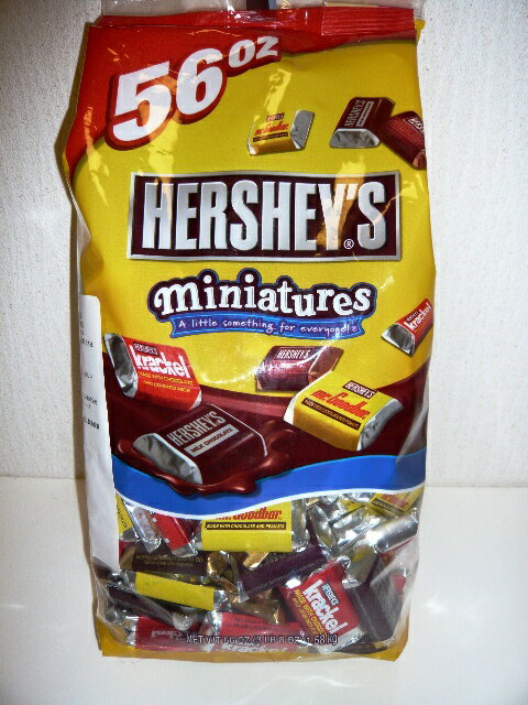 【お徳用】【バレンタインデー】【HERSHEY'S】ハーシー　ミニチュア　1.58kg　4種類のアソート　ハーシーズ HERSHEY'S MINIATURESバレンタインデイにハーシーズの4種のチョコレート、アソート！　