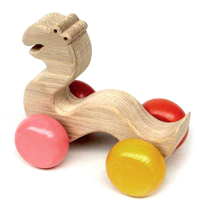 【名入れ可】●まえむきなへび 押しぐるま 愉快で楽しい 木のおもちゃ 車 日本製 押し車 …...:good-toy:10000148