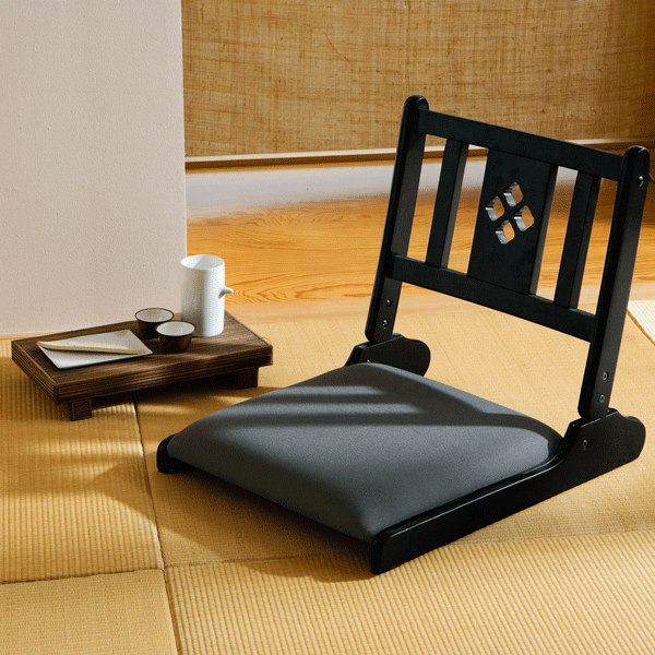 【送料無料】折りたたみ式コンパクト和座椅子（ブラウ