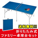 【送料無料】折りたたみ式ファミリー卓球台セット★レビュー割引キャンペーン！★購入動機・感想等をレビューへ記載いただける方は表示のキャンペーン価格でご提供！