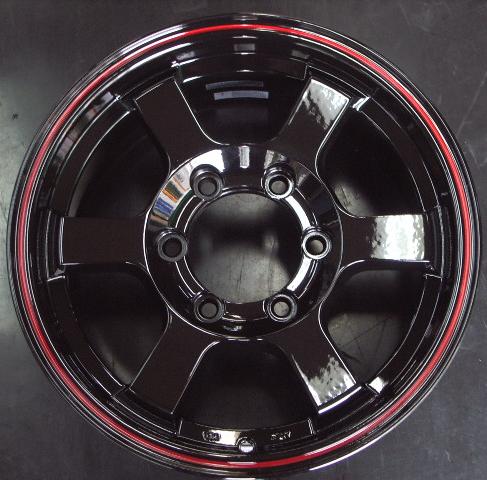 ナンカン　215/65R16　＆　トリッカー　6.5-16　+38　6/139.7　ブラック/レッドライン　【タイヤ＆ホイールセット】【ハイエース　200系】【激安】【16インチ】【215-65-16】