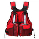 Kadell シニア用 Universal Adjustable Fishing Life ジャケット Vest Boating Kayaking Water Sport Safty 水着 スイムウエア with Multi-Pockets and Reflective 釣り　ベスト　フィッシング道具【送料無料】【代引不可】【あす楽不可】