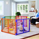 Toddleroo by North States 6 Panel Superyard Portable Indoor Outdoor Playard Multicolor プレイヤード【送料無料】【代引不可】【あす楽不可】