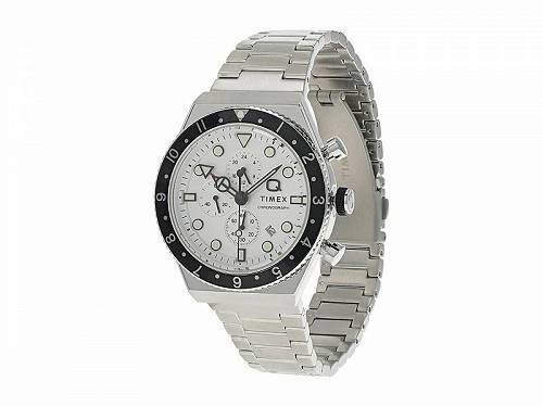 送料無料 タイメックス Timex メンズ 男性用 腕時計 ウォッチ ファッション時計 40 mm Q GMT Chronograph - Silver 1