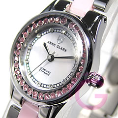 ANNE CLARK （アンクラーク） AM-1024-17/AM1024-17 ラインストーン ピンク レディースウォッチ 腕時計【エントリーで更に値下げ★90％OFF・無料ラッピング・正規1年保証】