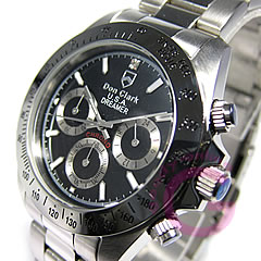 DON CLARK （ダンクラーク） DM-2051-05/DM2051-05 クロノグラフ ブラック メンズウォッチ 腕時計【エントリーで更に値下げ★92％OFF・無料ラッピング・正規1年保証】