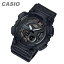 【メール便送料無料】 CASIO カシオ AEQ-110W-1B/AEQ110W-1B アナデジ スポーツ オールブラック キッズ 子供 かわいい メンズ チープカシオ チプカシ 腕時計
