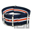 【20MM NATOベルト】 T2N Strap(T2Nストラップ) CH20NT-4WH2OR 4RING NATO ナイロン ストラップバンド ホワイトストライプ/オレンジ 替えベルト ミリタリー 腕時計用【あす楽対応】