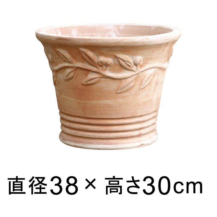 植木鉢 おしゃれ 大型 テラコッタ 鉢 オリーブポット 素焼き鉢 大 40cm...:goopot:10001035
