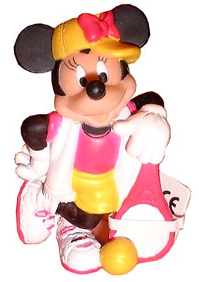 ミニーマウス　PVC　置物　テニスゴム人形
