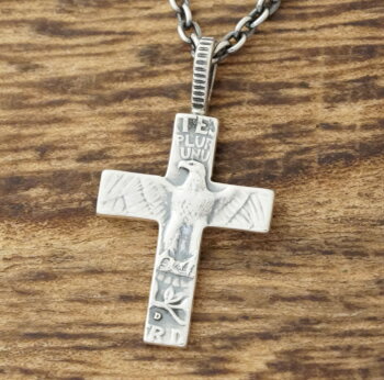 【送料無料】NORTH WORKS(ノース ワークス)n-06125¢ real cross pendant necklace(25セント リアル クロス ペンダント ネックレス)シルバー